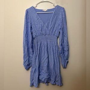 Gianni Bini Blue Long Sleeve Dress